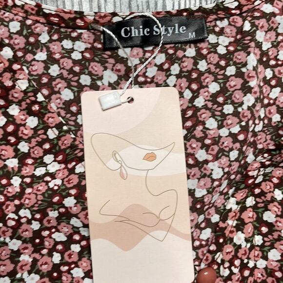 NWT Chic Style flowy floral cottage style maxi dress - Picture 3 of 6